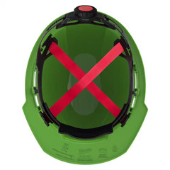 BOLT Green Type 1 Class C Front Brim Vented Hard Hat with 4 Point Ratcheting Sus