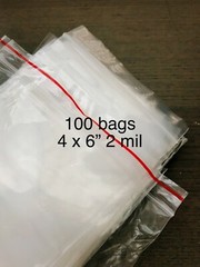 New 500 CLEAR Reclosable Zipper Bag 4” x 6” – 2 mil thick FREE US SHIPPING