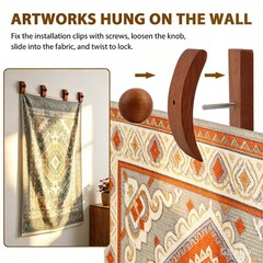 4PCS Quilt Hanger for Wall Display, Blankets, Rugs, Rug Hangers and Tapestrie…