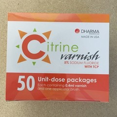 5% SODIUM FLUORIDE VARNISH -MINT – 50 X 0.4 ML UNIT DOSE PACKAGES CITRINE