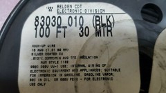 Belden 83030 010100, 16ga, Black, silver coated copper hookup wire 300V, 100 ft