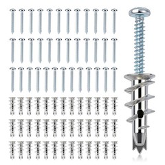 116 Pcs Premium Zinc Self-Drilling Drywall Anchors and Screws Kit, Heavy Duty Me