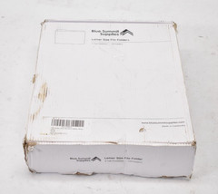 Blue Summit Supplies File Folders 100 Pack 1/3 Cut Tab Letter Size Red Storage