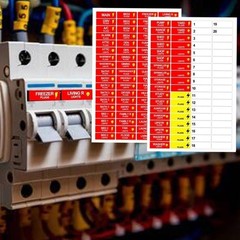 Circuit Breaker Box Label 0.5X1.5″ Electric Fuse Panel Box Identification Labels