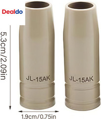14Pcs Mig Welding Nozzle Tips with Non-Stick Coating; Ceramic Welding Nozzle Con