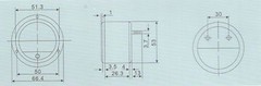 DC 0-200A Round Analog Ammeter Panel Current Meter Dia. 66.4mm DH52 with shunt