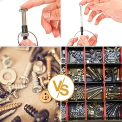 Nut and Bolt Thread Checker Inch & Metric Thread Gauge Nut and Bolt Size Gauge N