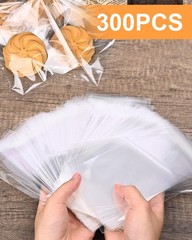 300 Pcs Self Adhesive Cookie Bags, 4×6 Inches Self Sealing Cellophane Bags