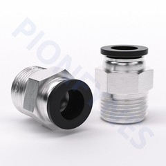 10 PCS Male Straight 1/2 Inch Tube OD 1/2 Inch NPT Push To Connect Fitting