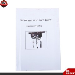 Mini Electric Hoist 440lbs/200kg 6.6ft/2m Wired Remote Control 110v