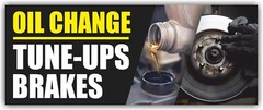 TUNE UPS BRAKES OIL CHANGE Advertising Banner Vinyl Mesh Sign service repair car