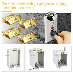 4 Pack Electrical Box Repair Clips, Repair Stripped or Damaged Electrical Wall
