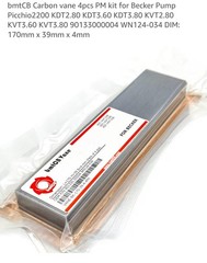bmtCB Carbon Vane 4pcs PM Kit for Becker Pump 90133000004 170x39x4mm
