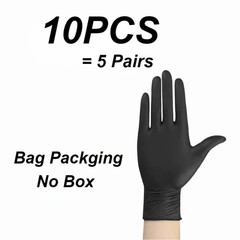 10/20/50/100PCS Black Nitrile Disposable Gloves Disposable Cleaning Hairdressing
