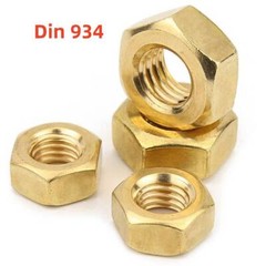 M1.4 M1.6 M2 M2.5 M3 M4 M5 M6 M8 M10 M12~M22 Din 934 Hexagon Hex Full Nuts Brass