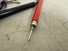 HH Smith 601 Phone tip test leads red and black with spade lug