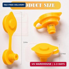 5-Pack Gas Can Vent Cap Kit – Yellow Vent Plugs for Old Style Fuel Jugs