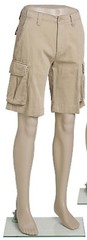Male Plastic Mannequin Leg Form 46″ High Base Flesh Tone Man Legs Pants Shorts