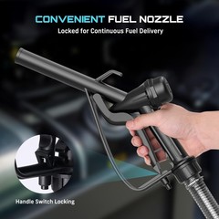 200W Fuel Transfer Pump Electric Diesel Kerosene Pump 12V 13GPM Nozzle Hoses