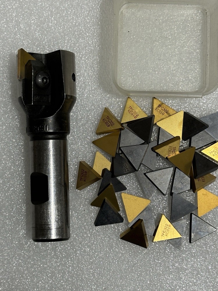 Iscar IEM-125 3/4″ W Indexable End Mill & Carbide Inserts as Pictured: See Desc