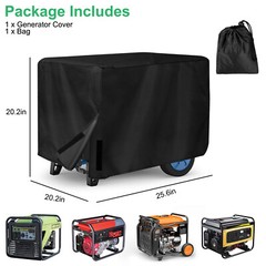 Heavy Duty Universal Generator Cover 210D Outdoor Waterproof 20″L x 20″H x 26″W