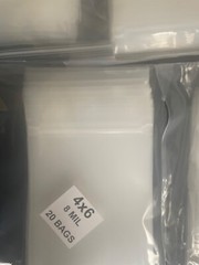 100 Count – 6″L x 4″W Resealable Zipper Seal Top Bag 8 mil Clear Poly Zip Lock