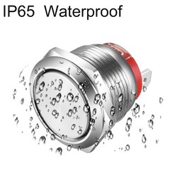 19mm Short Type Latching Stainless Steel Push Button Switch 20A 12-24V SPST