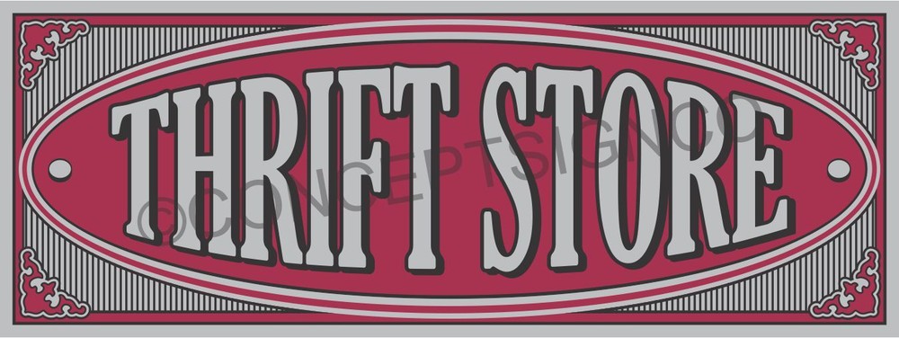1.5’X4′ THRIFT STORE BANNER Outdoor Indoor Sign Resale Shop Clothes Furniture