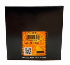 (2Pack) TIMKEN 6305-2RS 25X62X17MM Double Rubber Seal Ball Bearings 6305RS
