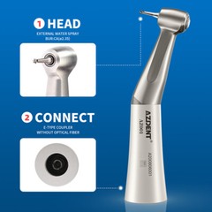 AZDENT Dental Low Speed Handpiece Contra Angle Push Button 1:1 Direct Drive