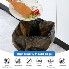Black Plastic Grocery Bags, 100 Pack, 11.5’x 6.5″ x 21′, 22 Pound Capacity, Heav