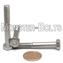 M6-1.0 x 45mm – Qty 10 – DIN 931 Hex Cap Bolt / Screw – Stainless Steel A2 (PT)