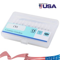 Dental White Stone Flame Mounted Polishing Burs- FG 12/pks Abrasion Point Bur