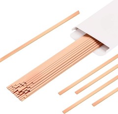 15% Silver Brazing Rods – 40 Sticks Flat Phos Copper Welding Rods for HVAC, Air