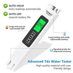 4 in 1 TDS Meter Digital Water Tester – Accurate and Reliable EC &…