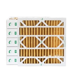 20x20x4 MERV 11 Pleated Air Filters by Glasfloss. 6 Pack. Made in USA.