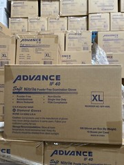 Advance Blue Exam Gloves , Case Of 1000 PCs “Extra Large 4 Mil