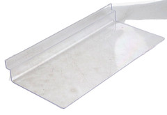 Acrylic Clear Floating Shelf, 9 ¾ in x 4 ¼ in W/ LOWER EDGE FOR TRACK – 20 Pack!