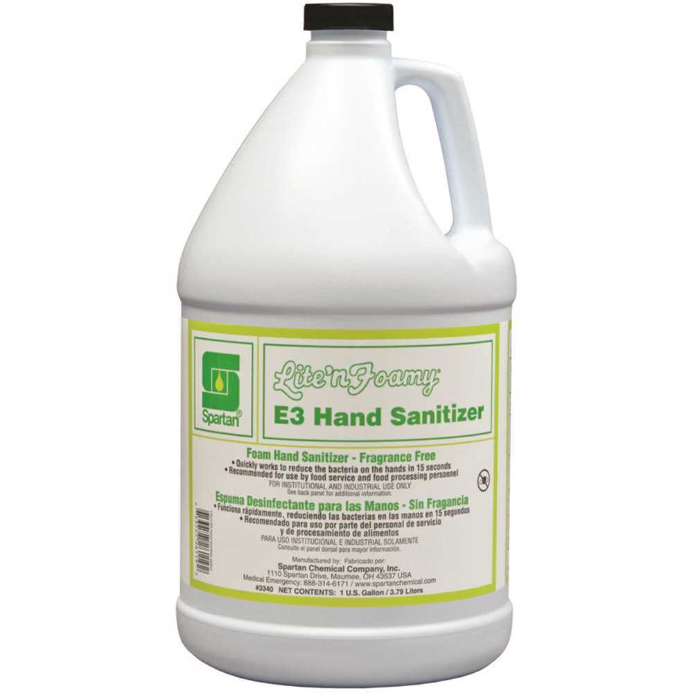 Spartan 334004 Lite’n Foamy E3 1 Gallon Hand Sanitizer – pack of 4