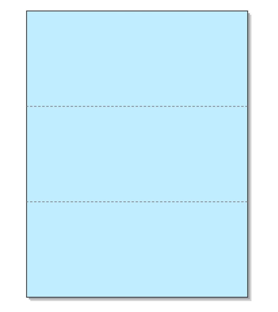 Nextdaylabels – Pack Of 500 Sheets 8-1/2 X 11 Letter Size Perforated Paper Blue