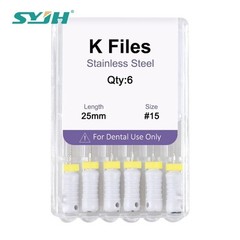 Dental Endo Root Canal File K-files 25mm Stainless Steel #6#8#10#15-40 Hand File