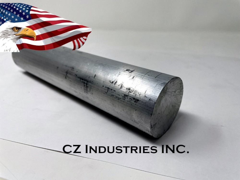 2″ DIA ALUMINUM 6061 ROUND ROD 12″ LONG Solid Extruded Bar Lathe Stock – QTY:1
