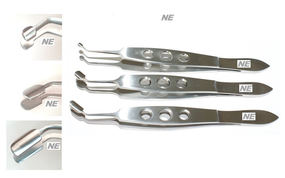 Meibomian a arita Gland expressor Forceps 3 Size Small Medium Large Paddle Shape