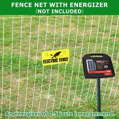 Electric Fence Netting – Chicken Fences for The Yard Semi-Rigid Net for Lives…