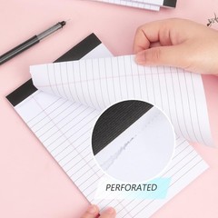 ZZTX Legal Pads 5 x 8 Inch Lined 50 Sheets, 4 Pack (White) 8.5″ x 11″, White