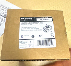 Hubbell HBL460R5W Pin & Sleeve Receptacle 60A 600V 3P4W Ground IP67