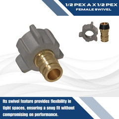 25 Pcs XFITTING 1/2 Inch Pex A x 1/2 Inch Female Swivel Adapter, 31-5-3=25X
