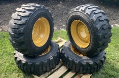 4 NEW 12-16.5 Skid Steer Tires & Rims for Caterpillar – CAT – 12X16.5- 14 PLY