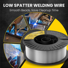 0.035in 10LBS Flux Core Welding Wire E71T-GS Gasless Mild Carbon Steel MIG Weld