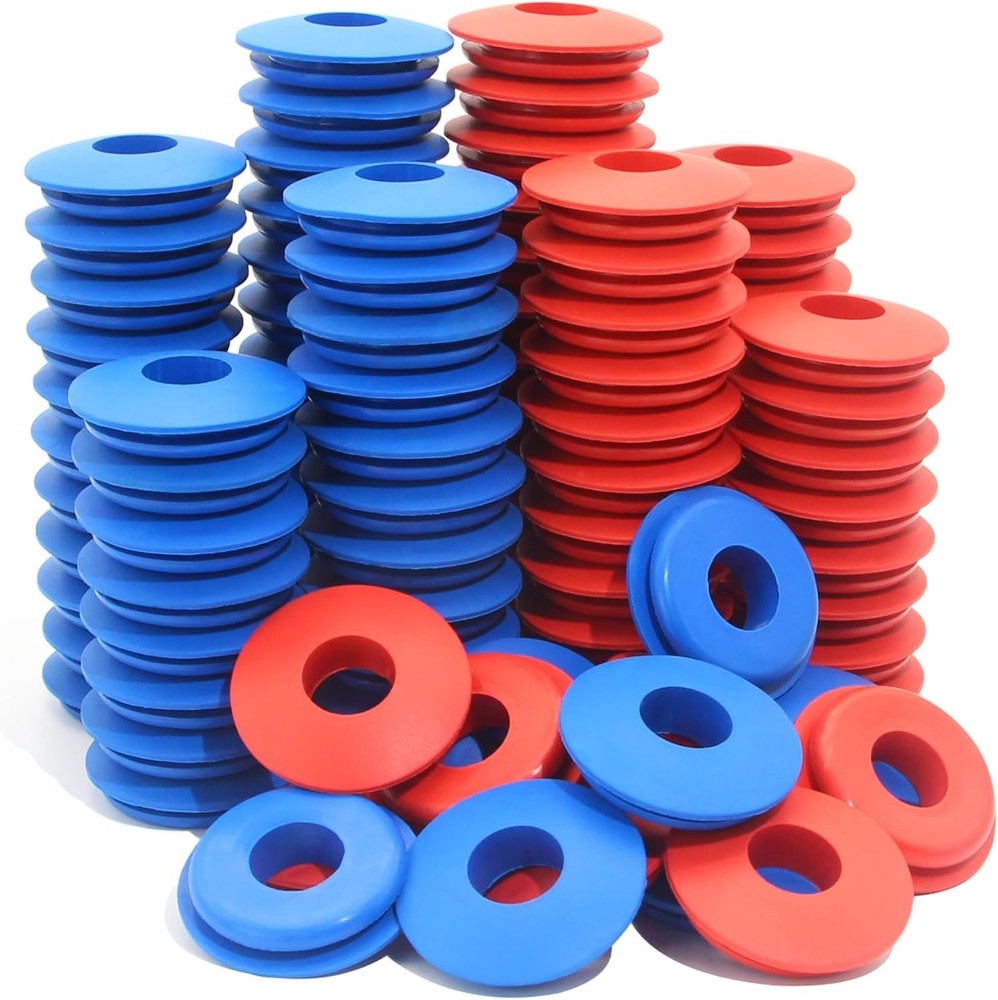 100pcs Rubber Glad Hand Seals for Trucks – Red & Blue